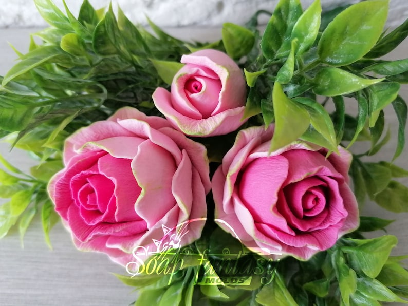 Rose bud "Iguazu" Silicone Soap Mold - for soap making, Craft & Hobby
