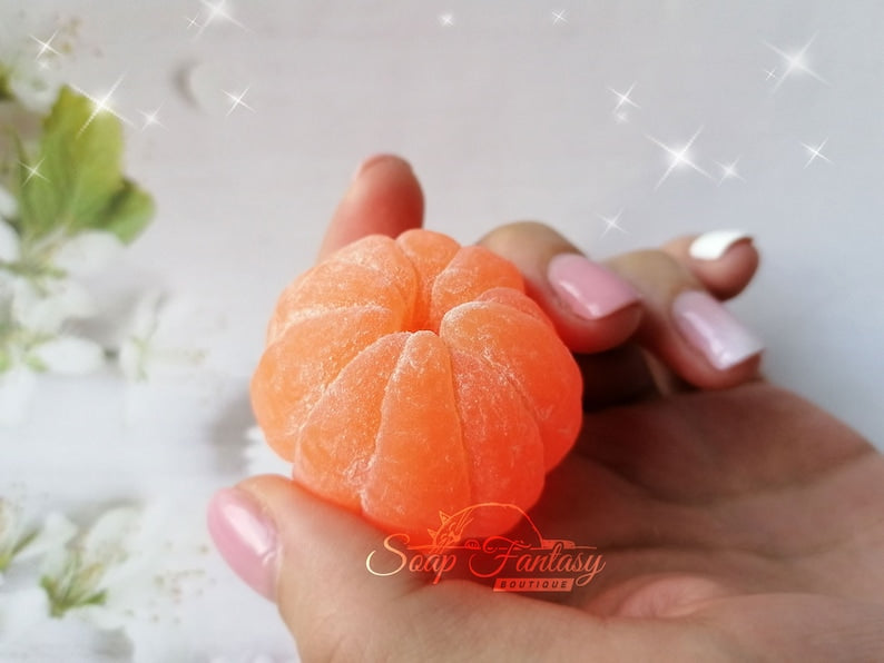 Tangerine (peeled) Silicone Soap Mold - for soap making, candle making, Craft & Hobby