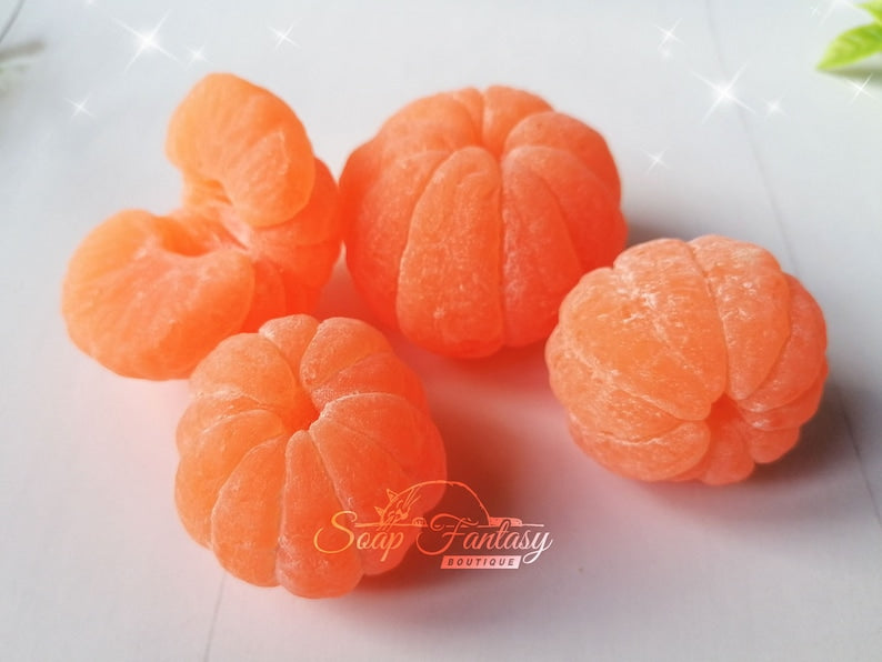 Tangerine (peeled) Silicone Soap Mold - for soap making, candle making, Craft & Hobby