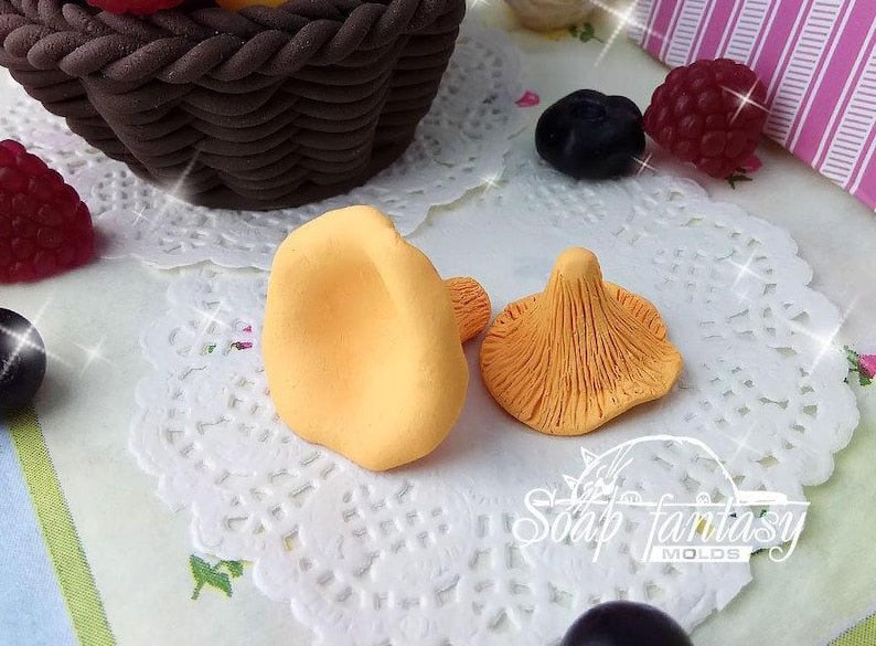 Chanterelle mushrooms Silicone Soap Mold - for soap making, Craft & Hobby