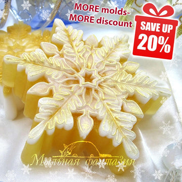 Magic snowflake Silicone Soap Mold - for soap making, candle making, Craft & Hobby