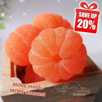 Tangerine (peeled) Silicone Soap Mold - for soap making, candle making, Craft & Hobby