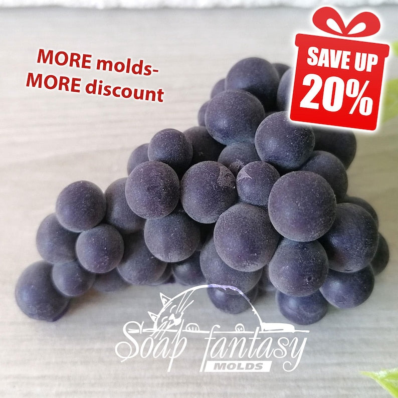 Bunch of grapes Silicone Soap Mold - for soap making, candle making, Craft & Hobby
