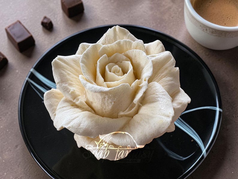 Large Rose Silicone Mold for Marshmallow Flowers, Marshmallow Rose Mold, Large Flower Mold, Food Grade Mold, Large Rose Mold "Orange Queen"