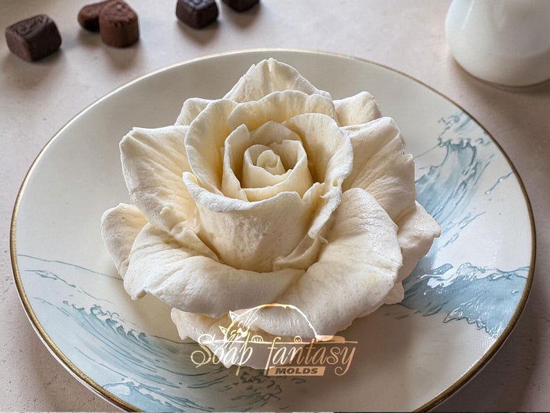 Large Rose Silicone Mold for Marshmallow Flowers, Marshmallow Rose Mold, Large Flower Mold, Food Grade Mold, Large Rose Mold "Orange Queen"