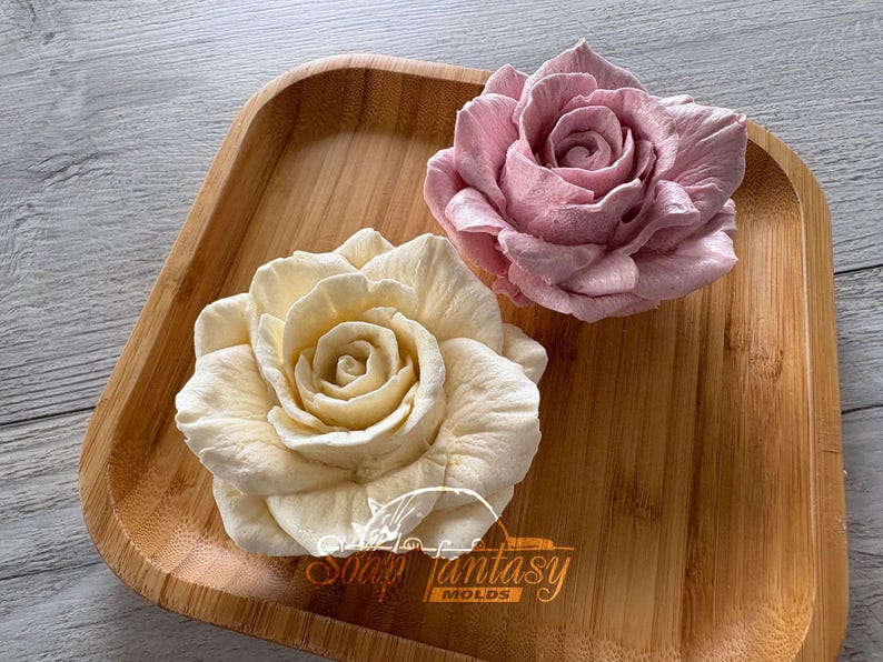 Large Rose Silicone Mold for Marshmallow Flowers, Marshmallow Rose Mold, Large Flower Mold, Food Grade Mold, Large Rose Mold "Orange Queen"