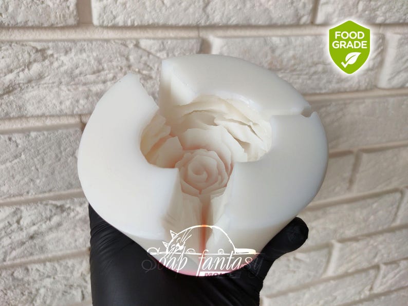 Large Rose Silicone Mold for Marshmallow Flowers, Marshmallow Rose Mold, Large Flower Mold, Food Grade Mold, Large Rose Mold "Orange Queen"