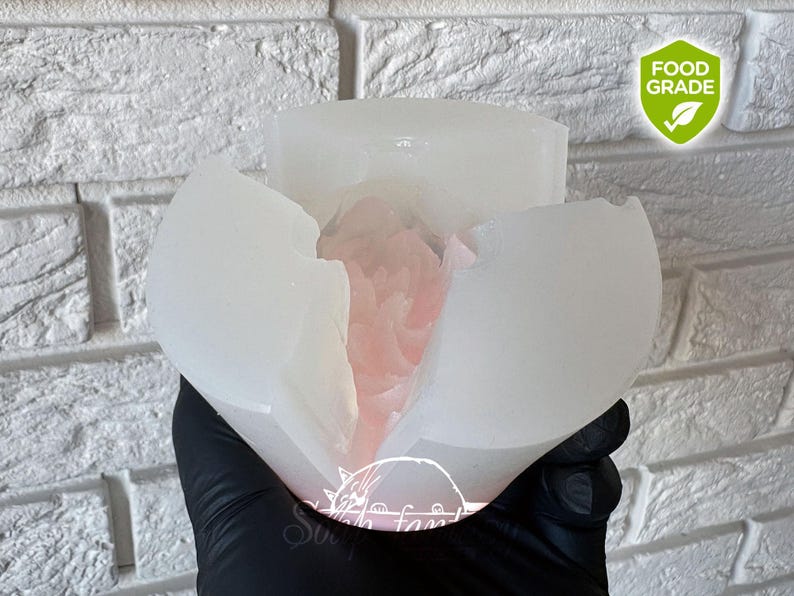 Peony Silicone Mold for Marshmallow Flowers, Edible Flowers, Food Grade Mold, Zephyr Mold, Peony Flower Mold "Luxurious"