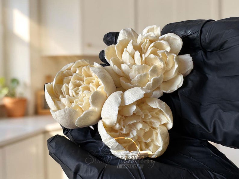 Peony Silicone Mold for Marshmallow Flowers, Edible Flowers, Food Grade Mold, Zephyr Mold, Peony Flower Mold "Luxurious"
