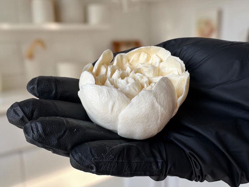 Peony Silicone Mold for Marshmallow Flowers, Edible Flowers, Food Grade Mold, Zephyr Mold, Peony Flower Mold "Luxurious"