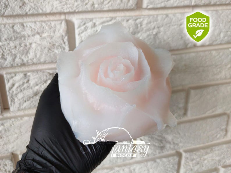 Large Rose Silicone Mold for Marshmallow Flowers, Marshmallow Rose Mold, Large Flower Mold, Food Grade Mold, Large Rose Mold "Orange Queen"