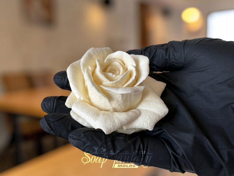 Food Grade Silicone Mold for Marshmallow Rose "Lady in red", Large Flower Mold