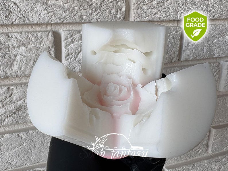Food Grade Silicone Mold for Marshmallow Rose "Lady in red", Large Flower Mold
