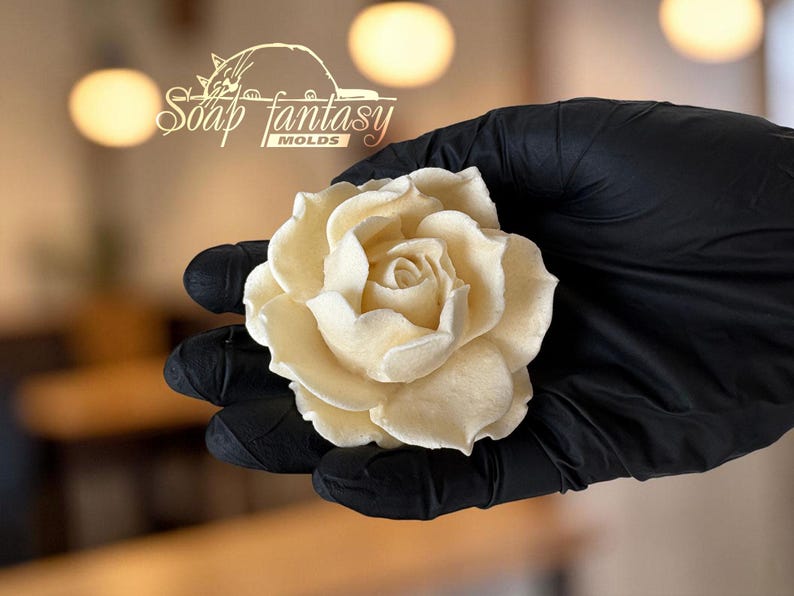 Large Rose Silicone Mold «Estelle» for Marshmallow Flowers, Marshmallow Rose Mold, Food Grade Mold