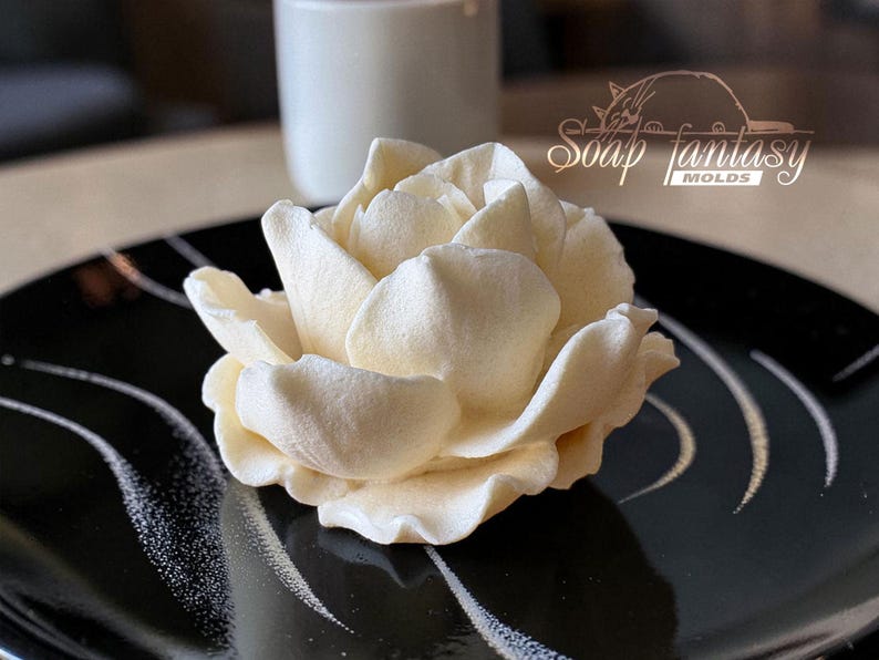 Large Rose Silicone Mold «Estelle» for Marshmallow Flowers, Marshmallow Rose Mold, Food Grade Mold