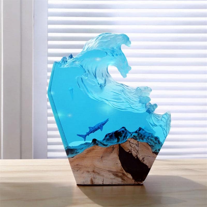 3D Ocean Wave Mold, Resin Lamp Mold, Silicone Resin Mold, Resin Beach Art