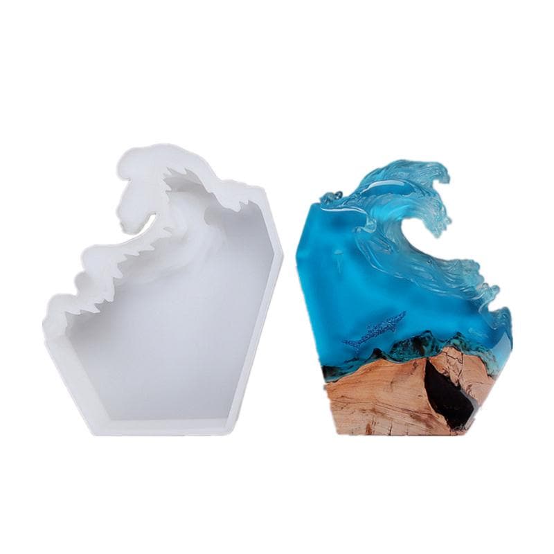3D Ocean Wave Mold, Resin Lamp Mold, Silicone Resin Mold, Resin Beach Art