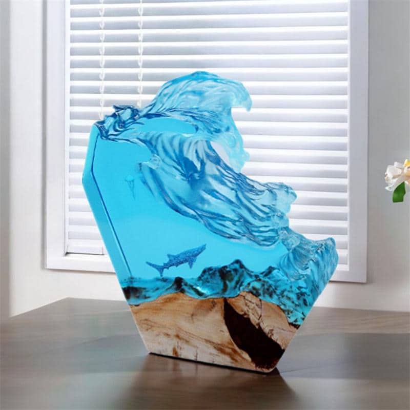 3D Ocean Wave Mold, Resin Lamp Mold, Silicone Resin Mold, Resin Beach Art