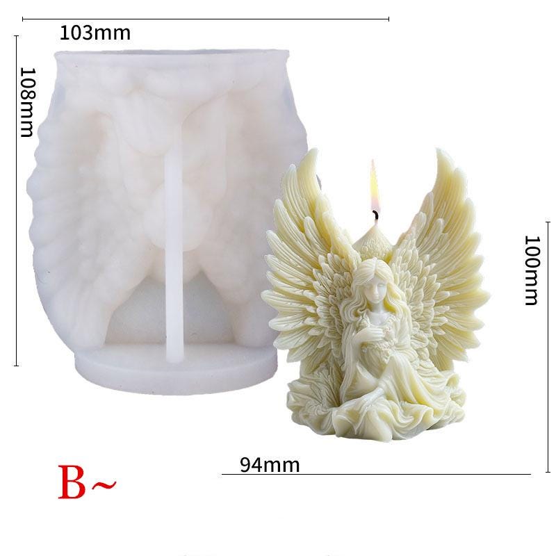 3D Fantasy Fairy Candle Silicone Mold-Butterfly Fairy Candle Mold-Angel Girl Candle Mold-Christmas Candle Decor Mold-Soy Wax Candle Mold