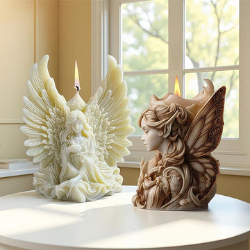 3D Fantasy Fairy Candle Silicone Mold-Butterfly Fairy Candle Mold-Angel Girl Candle Mold-Christmas Candle Decor Mold-Soy Wax Candle Mold