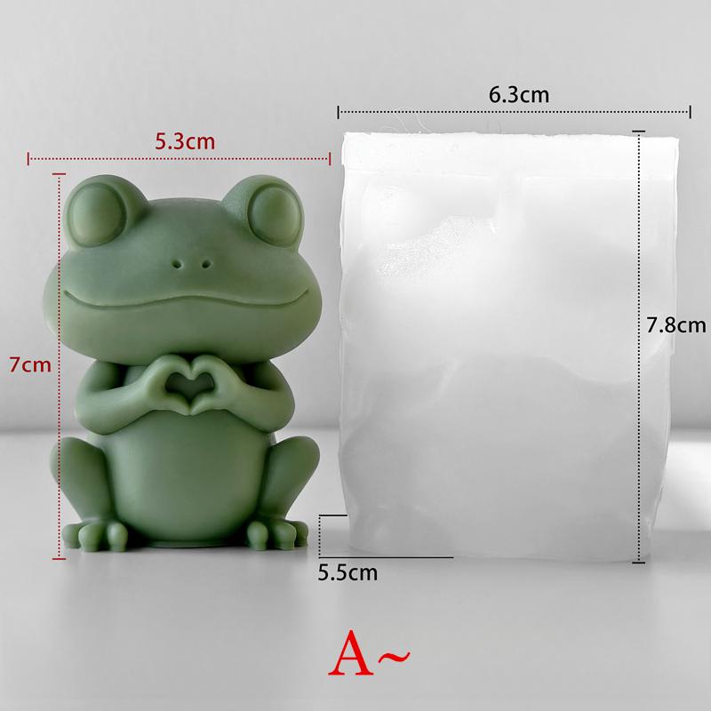 Funny Animal Candle Mold-Turtle Bulldog Candle Mold-Tree Frog Candle Silicone Mold-DIY Aromatherapy Plaster Mold