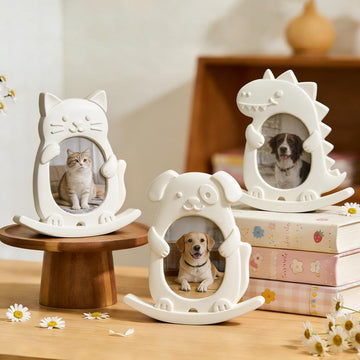 Resin Picture Frame Mold Puppy/Kitten/Dinosaur Silicone Molds for DIY Pets Personalised Picture Frame Epoxy Moulds Art Craft for Home Decor