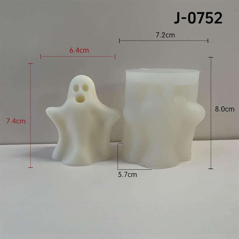 6 Styles Ghost Silicone Candle Mold,Halloween Ghost Candle Mold,Concrete Cement Ghost Mold-DIY Aromatherapy Plaster Mold