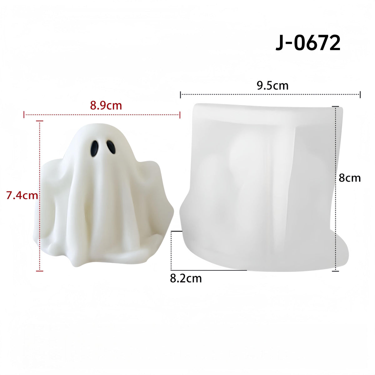 6 Styles Ghost Silicone Candle Mold,Halloween Ghost Candle Mold,Concrete Cement Ghost Mold-DIY Aromatherapy Plaster Mold