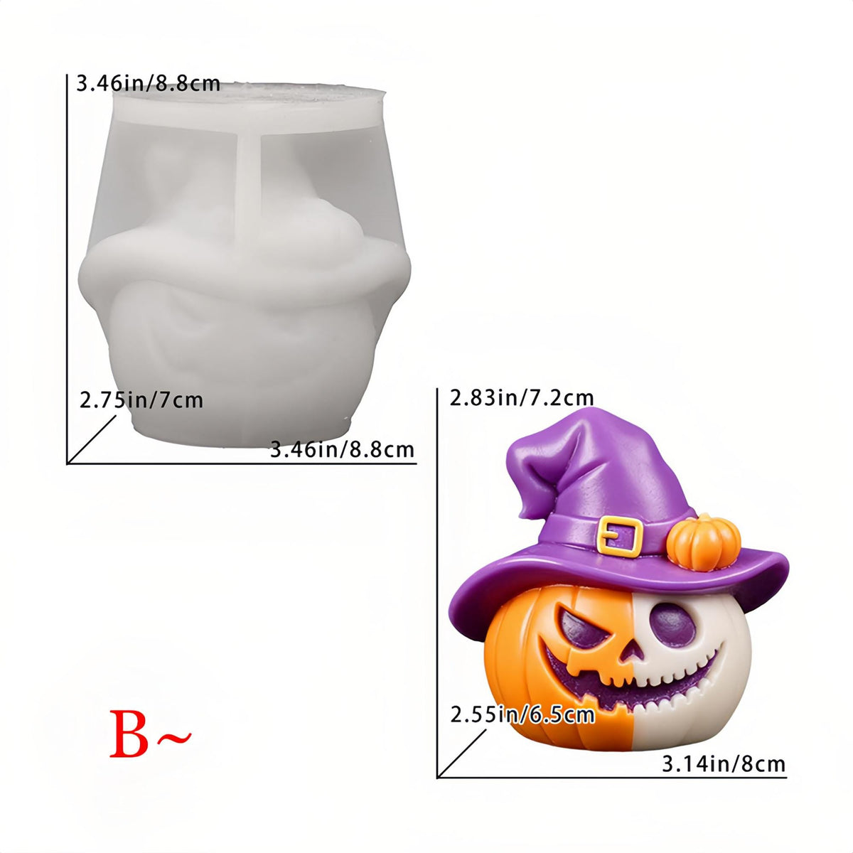 3D Pumpkin Face Silicone Mold-Halloween Pumpkin Candle Mold-Funny Spooky Decor Mold-DIY Aromatherapy Soap Mold